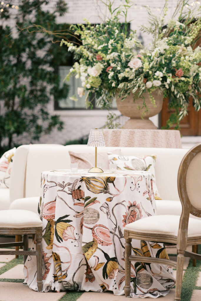 Alice Rose Linen at Bistro Table