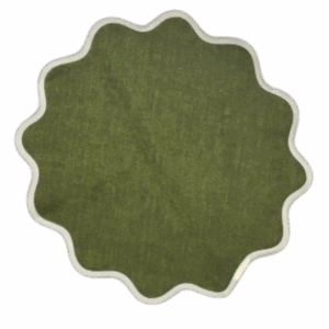Lily Placemat Green with Ivory Trim