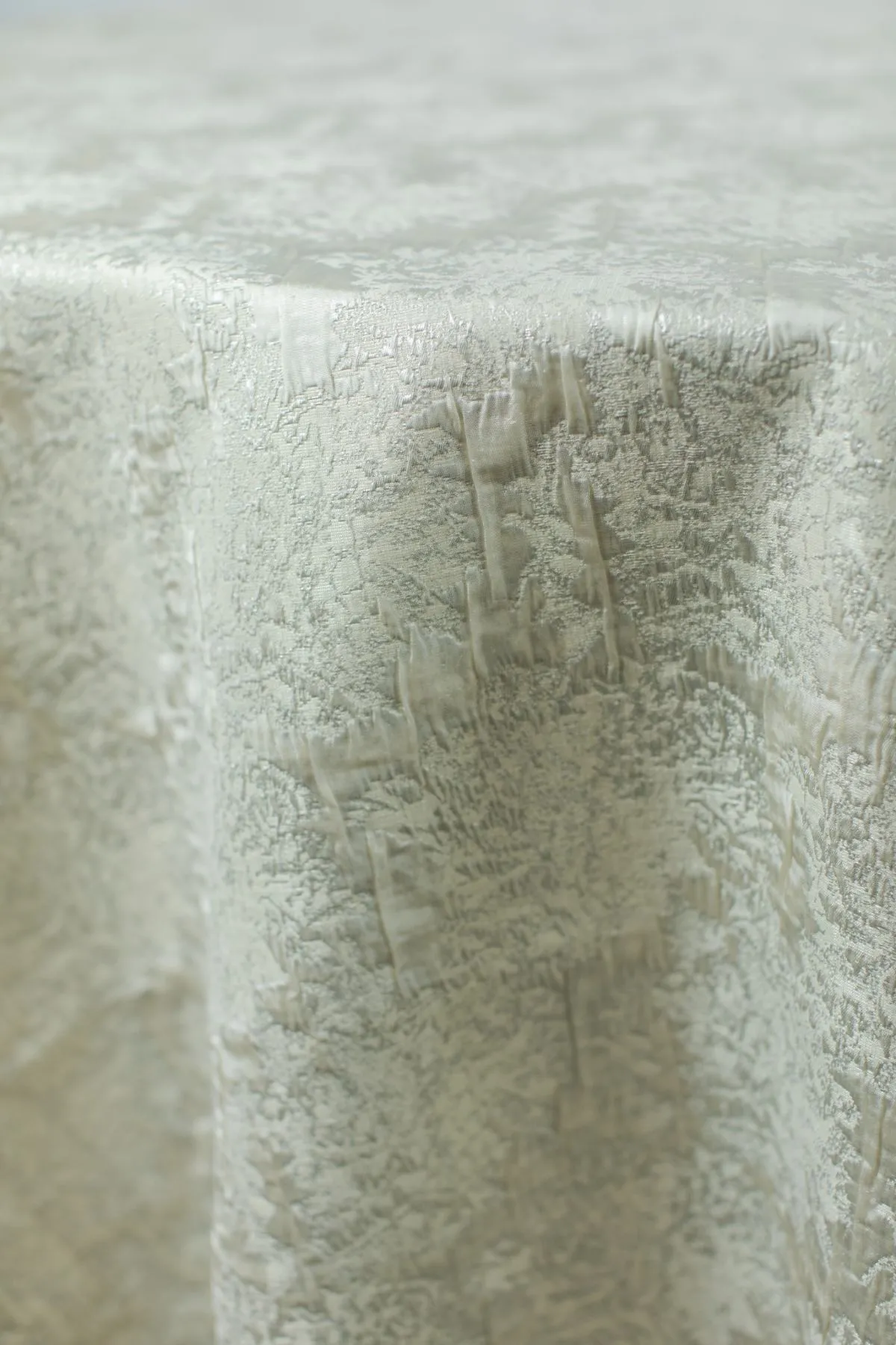 silver crinkle linen