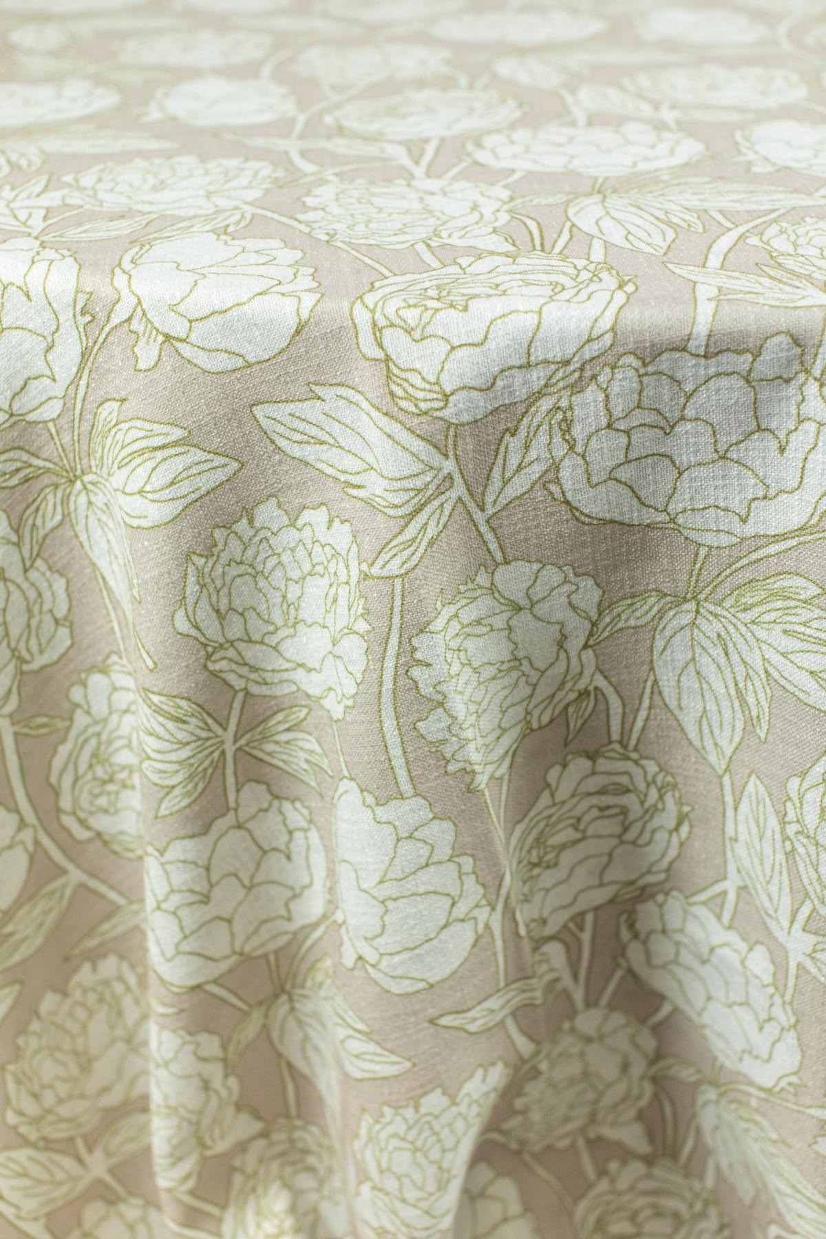 - Curated Linen Collection Close-up of luxury linen fabric texture used for high-end event styling