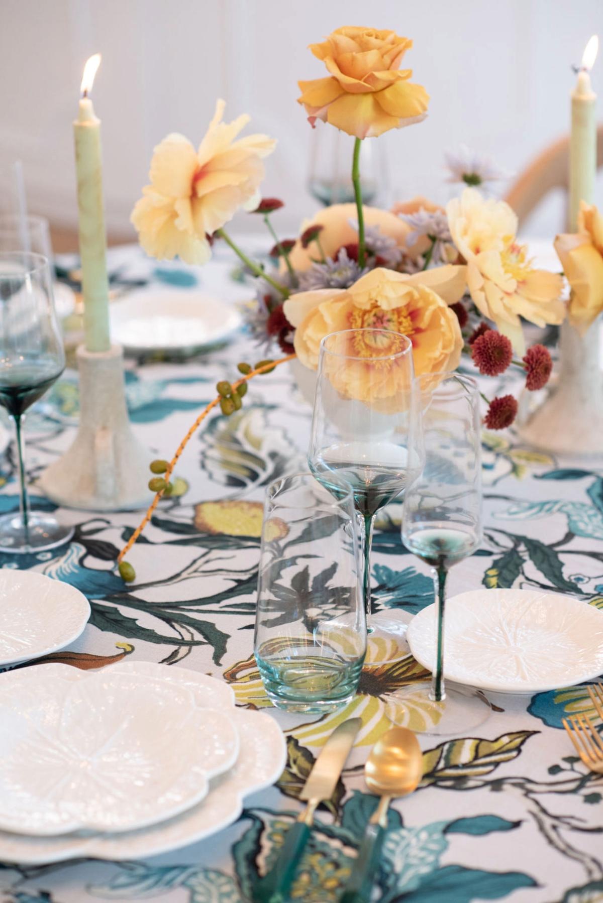 - Curated Linen Collection Dramatic stage linen backdrop designed for large ballroom venue