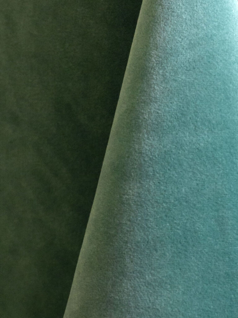- Curated Linen Collection Comparison of linen colors under cool and warm venue lighting conditions