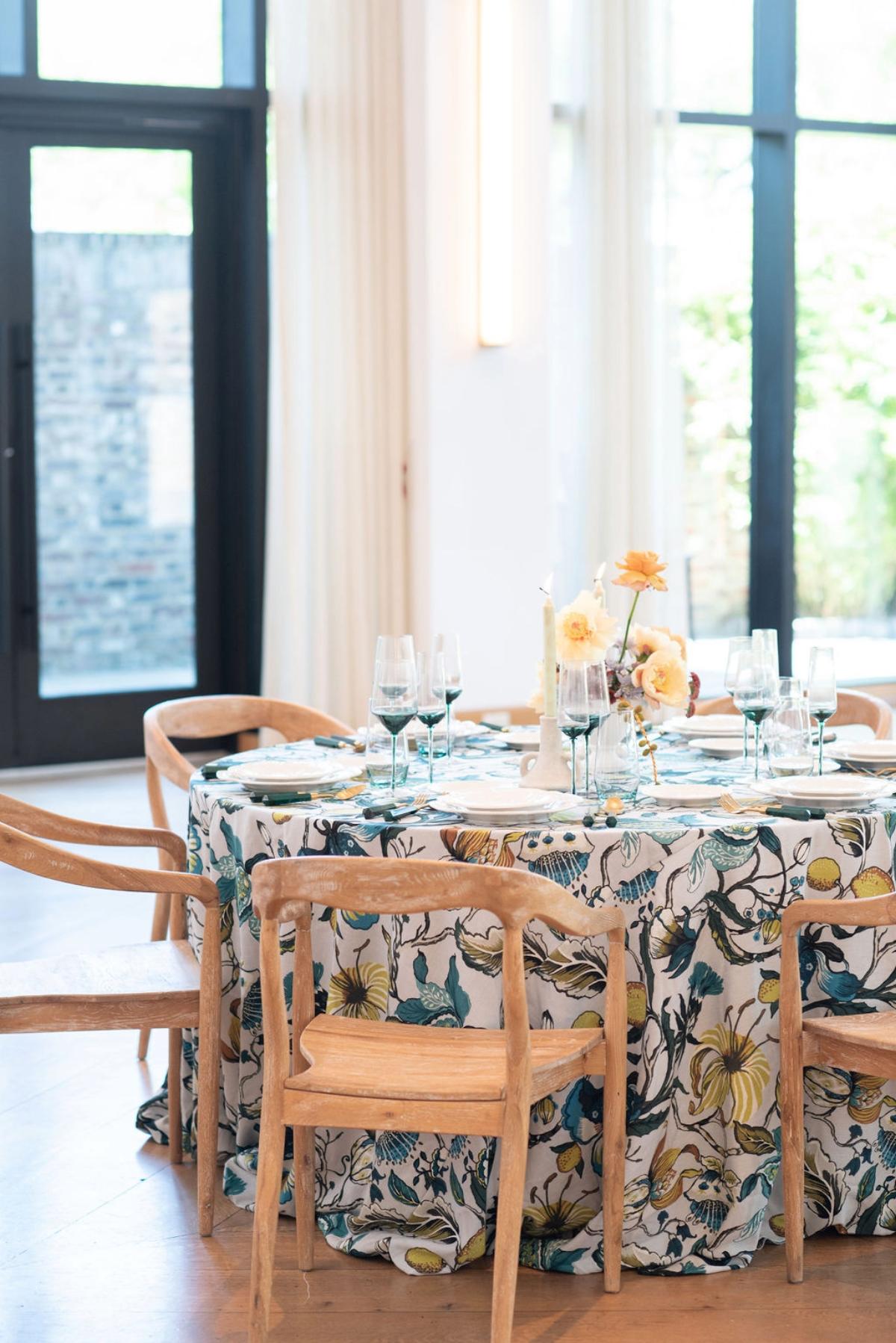 - Curated Linen Collection Historic venue ceremony featuring rich velvet altar linens and draping