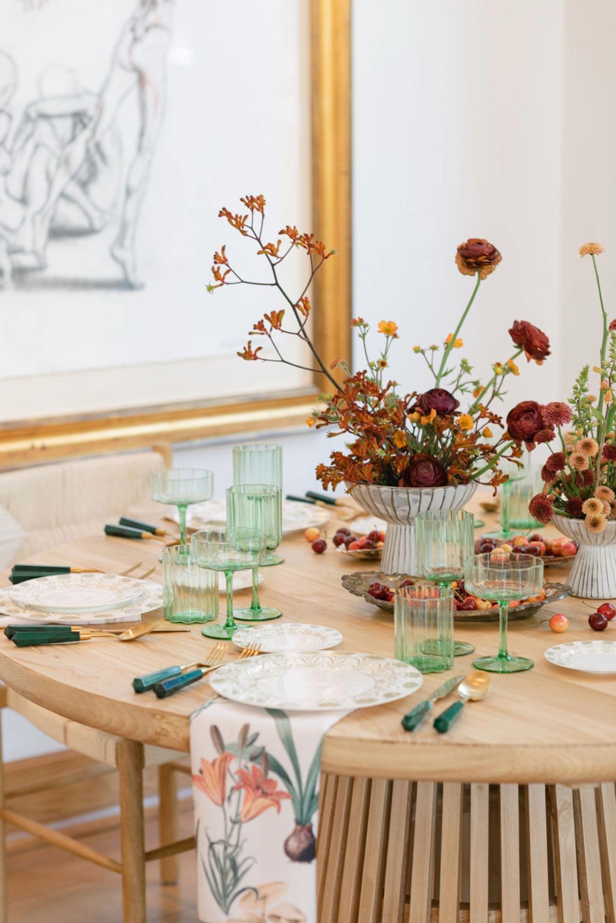 - Curated Linen Collection Corporate dinner tables styled with modern linen runners and overlays